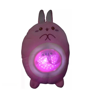 شب خواب کودک موزیکال و چراغدار طرح خرگوش صورتی Baby Animal Music Projection lamp_اسباب بازی